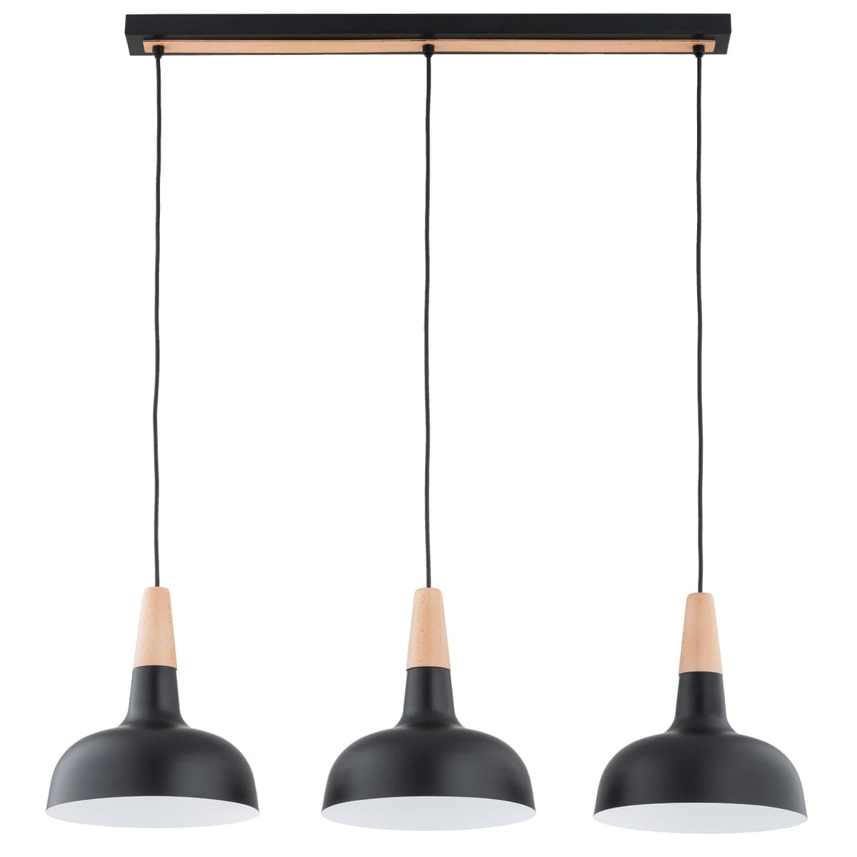 Lustra Pendul Alfa Rodos Neagra & Aurie 3xE27