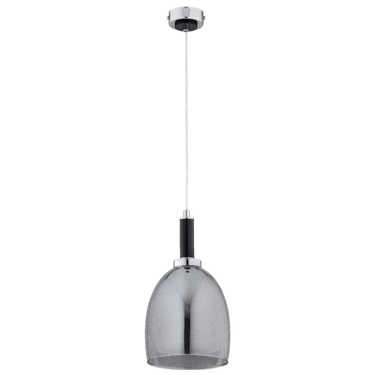 Lustra Pendul Alfa Lissy Neagra & Chrome 1xE27