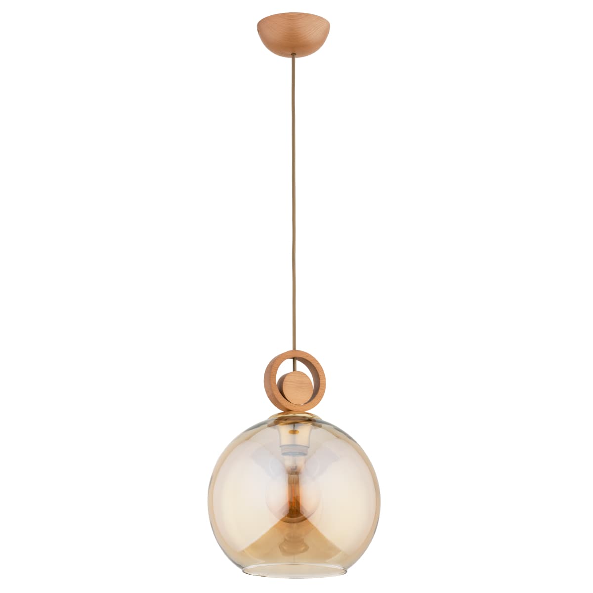Lustra Pendul Alfa Sara Big Lemn 1xE27