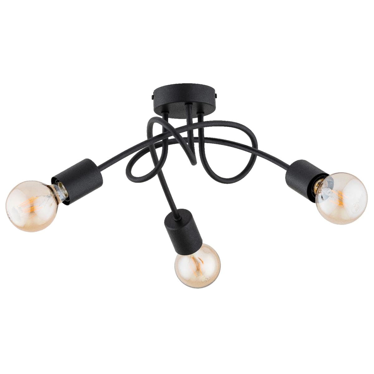 Lustra Alfa Disel Neagra 3xE27