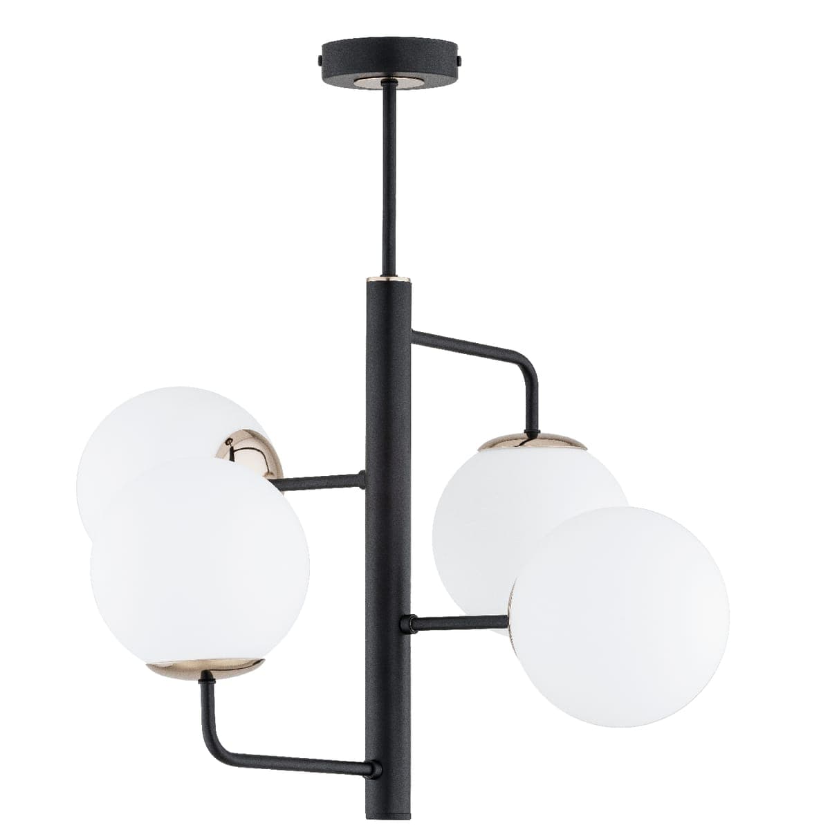 Lustra Alfa Lamur Neagra & Alba 4xE14