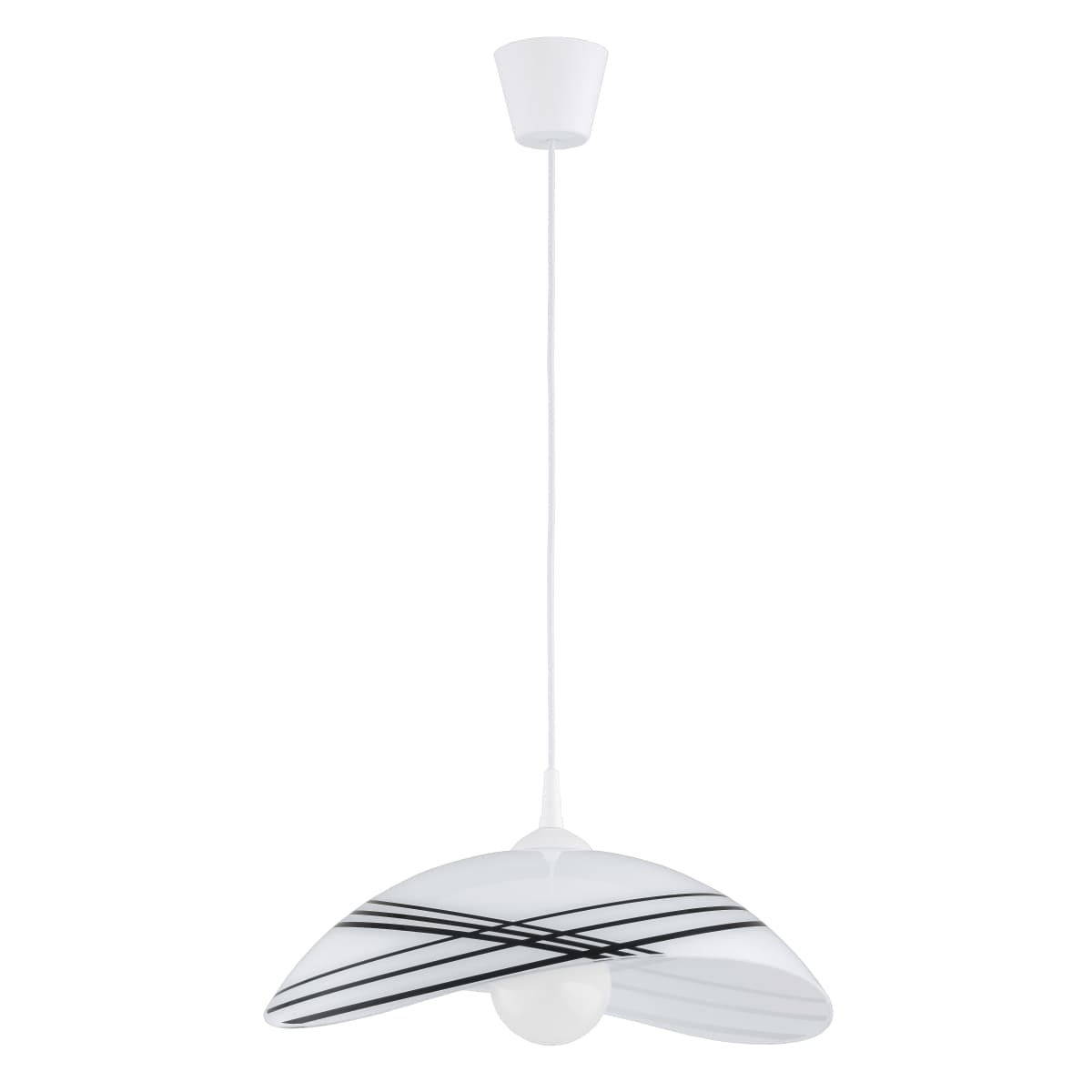 Lustra Pendul Alfa Bratek Neagra & Alba 1xE27