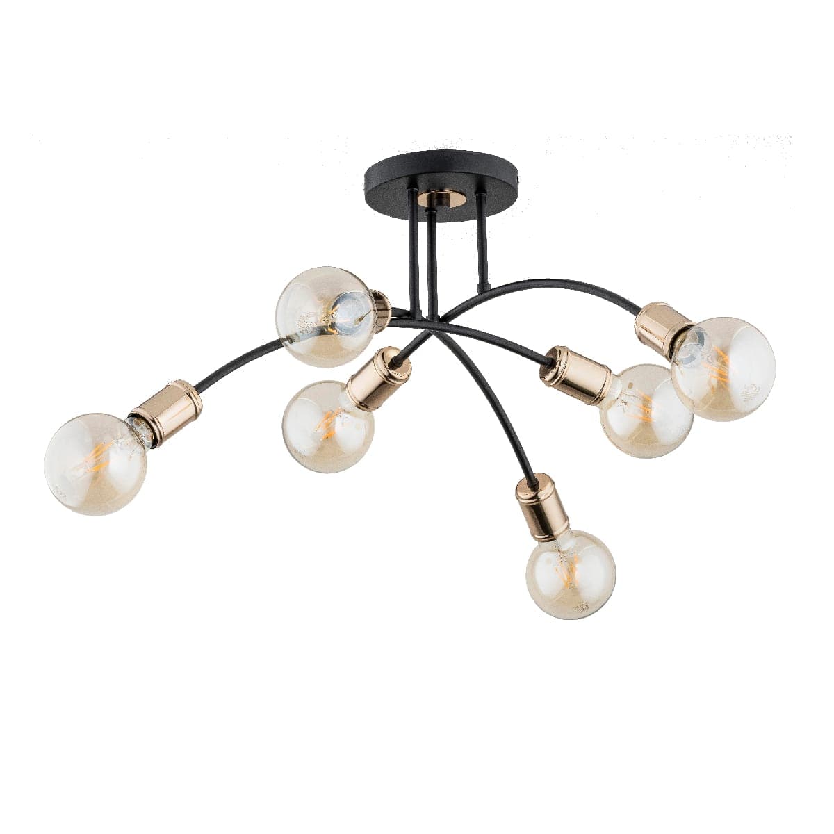 Lustra Alfa Lanti Neagra 6xE27