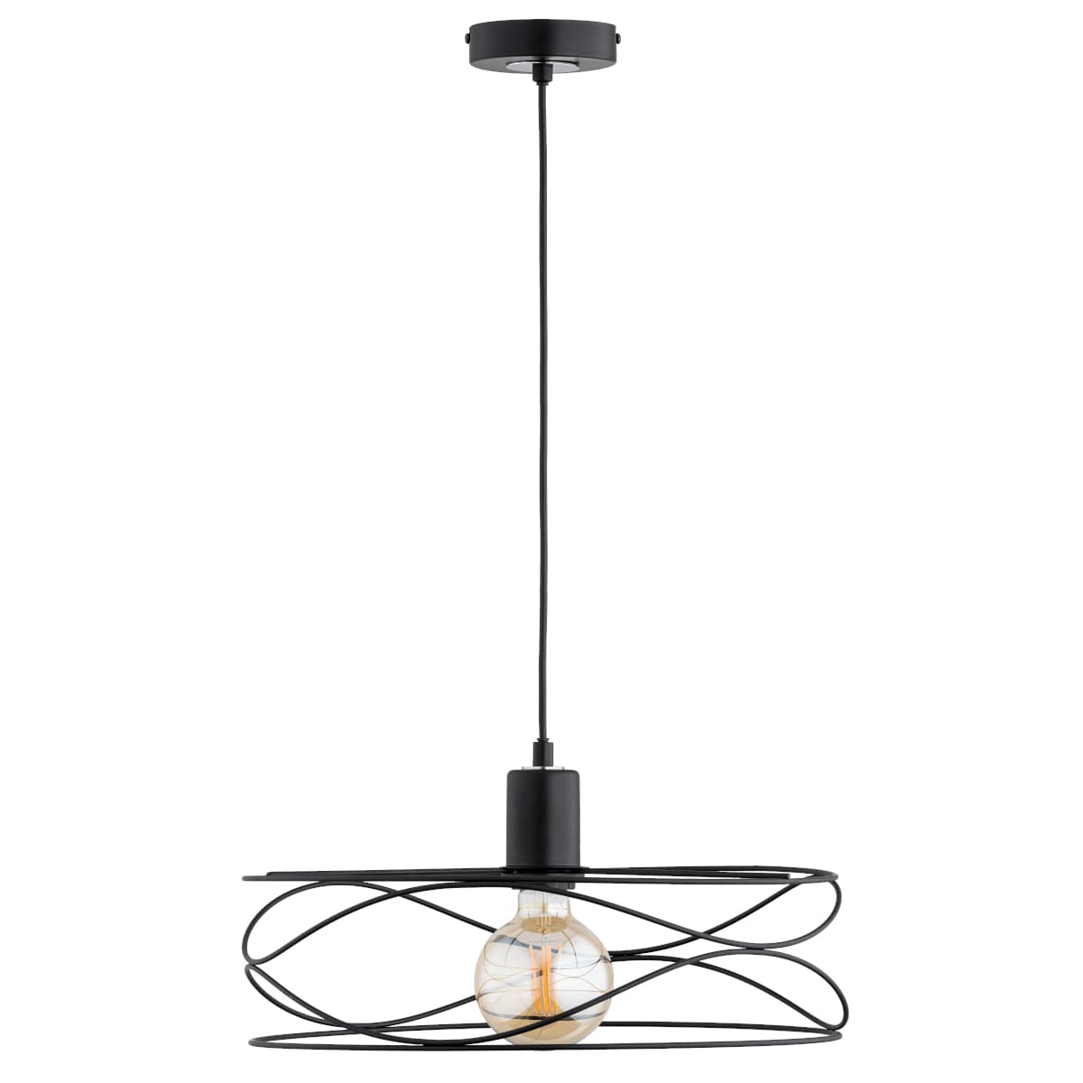 Lustra Pendul Alfa Diuk Neagra 1xE27