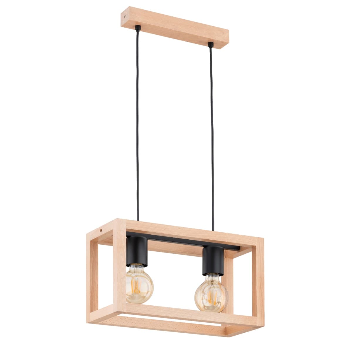 Lustra Pendul Alfa Pako Lemn 2xE27