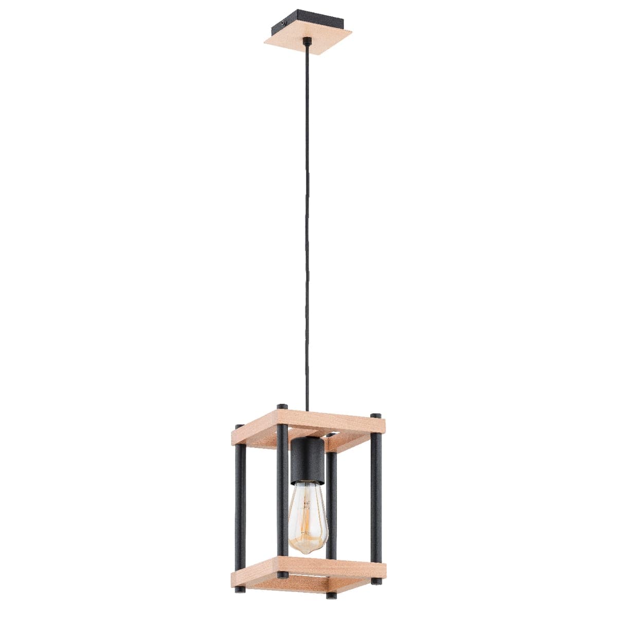 Lustra Pendul Alfa Daso Lemn 1xE27