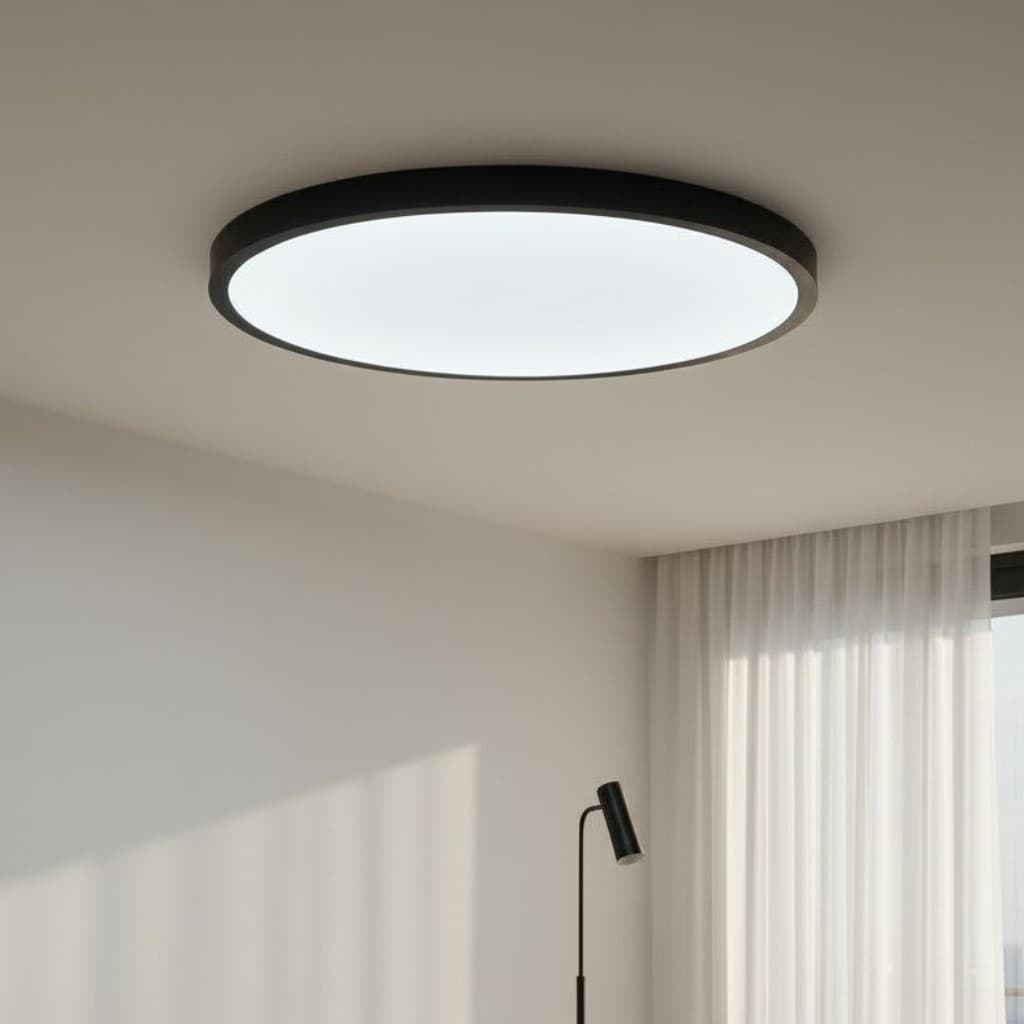 Plafoniera LED Versa IP40 Rama Neagra, 24W, 300x25mm, 3000-6500K