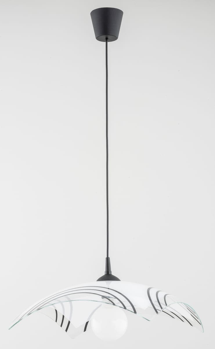 Lustra Pendul Alfa Chaber Neagra & Alba 1xE27