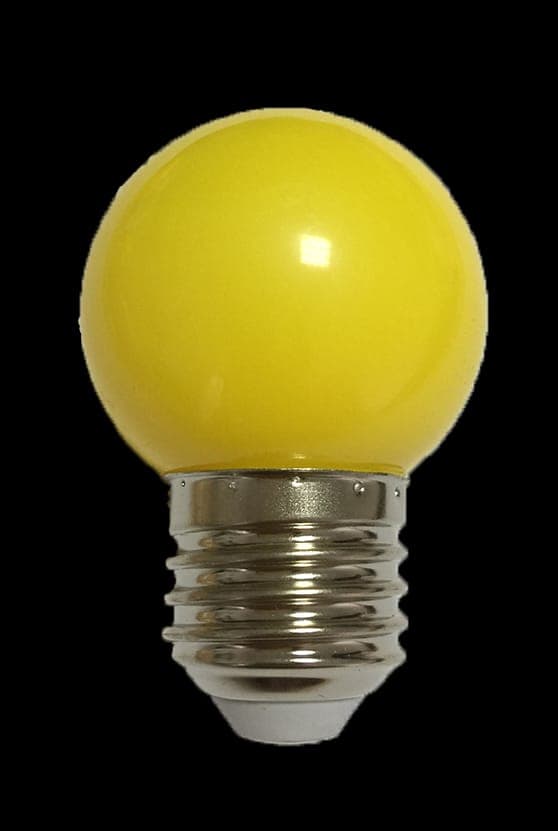 Bec LED 1W model glob G45 galben