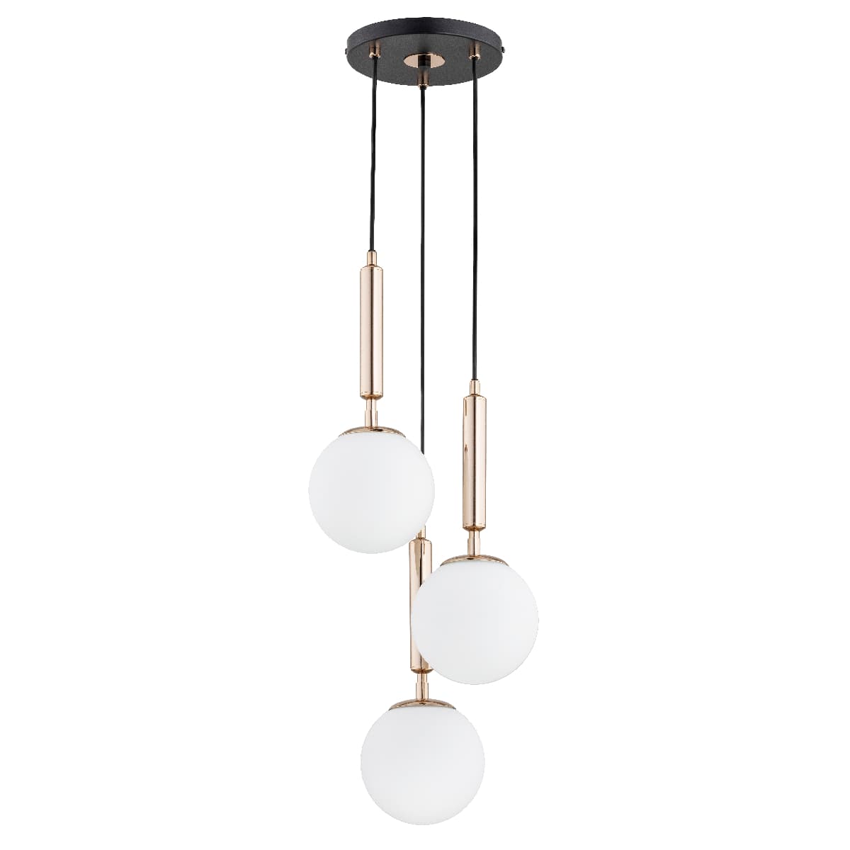 Lustra Pendul Alfa Volda Picolo Neagra & Aurie 3xE14