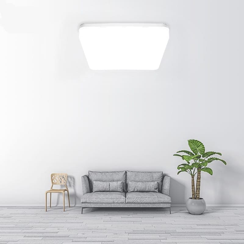 Plafoniera LED Slim Milky 32W=280W, 370x370 mm, 6500K, lumina rece