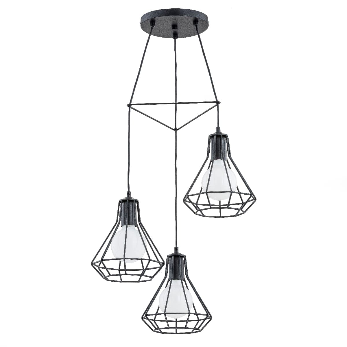 Lustra Pendul Alfa Kord Neagra 3xE27