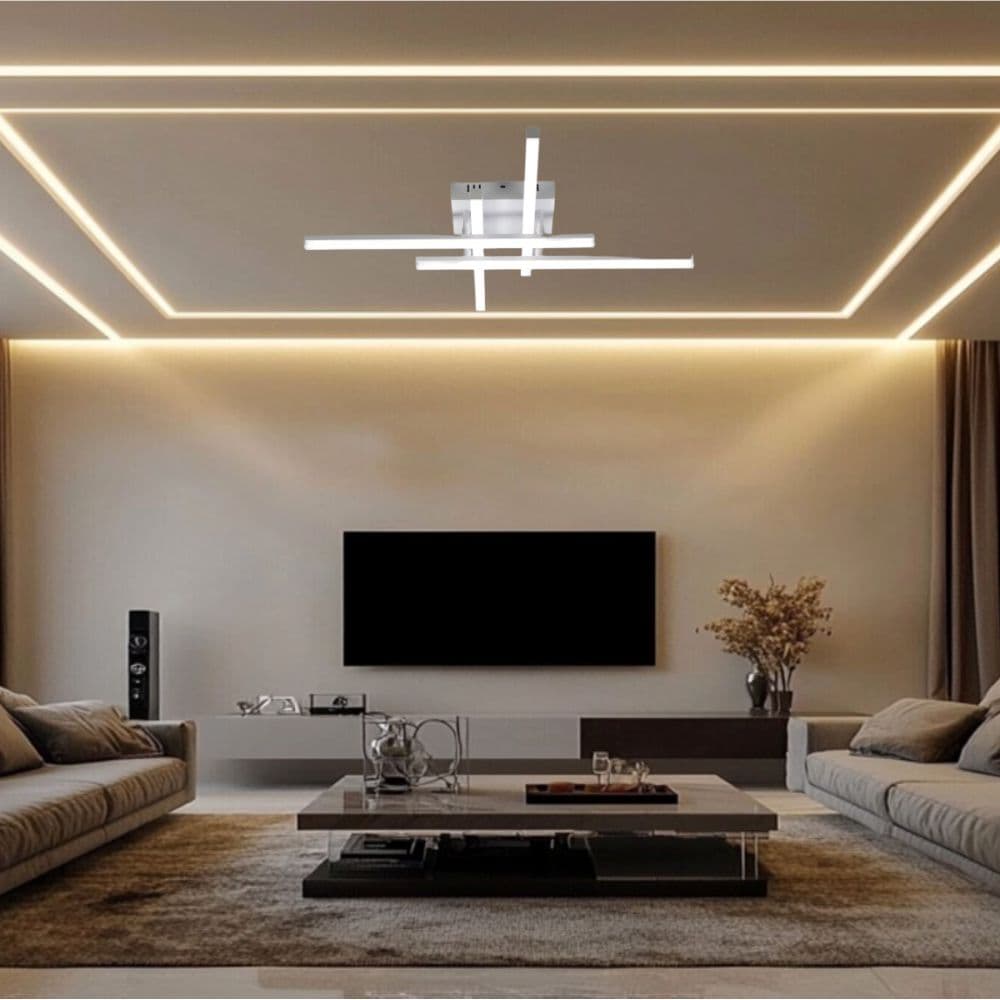 Lustra Led 4 brate alba