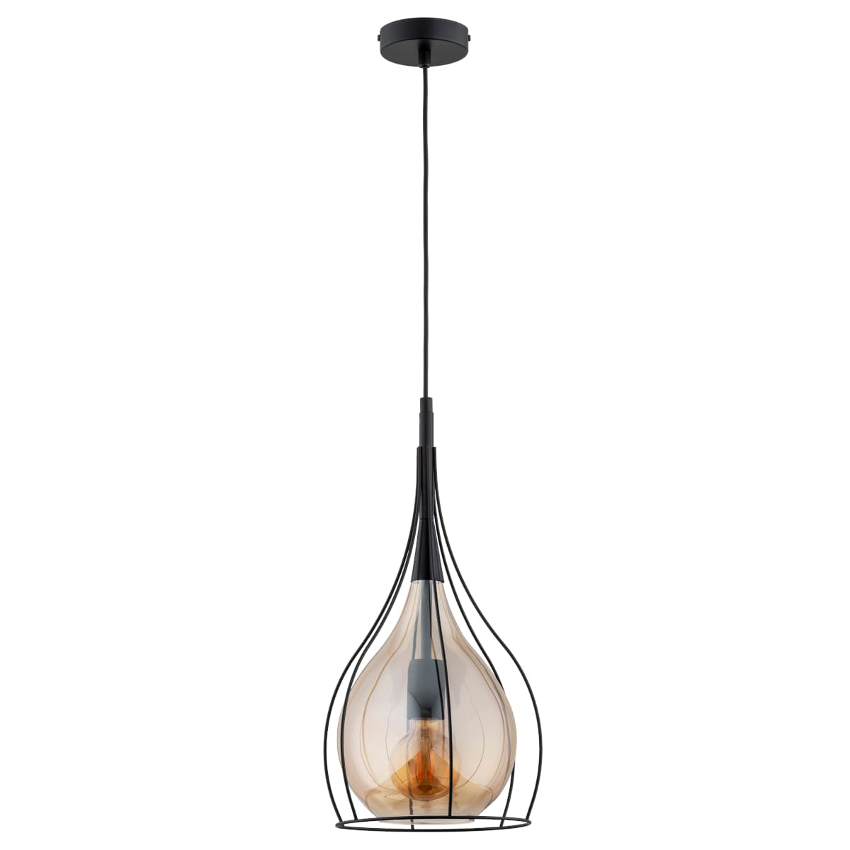 Lustra Pendul Alfa Lotus Duo Neagra 1xE27