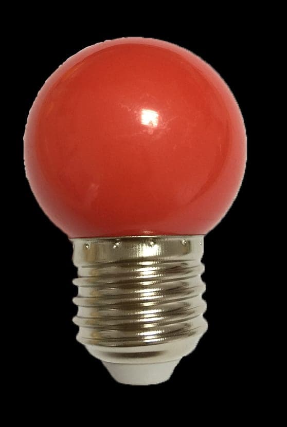 Bec LED 1W model glob G45 rosu