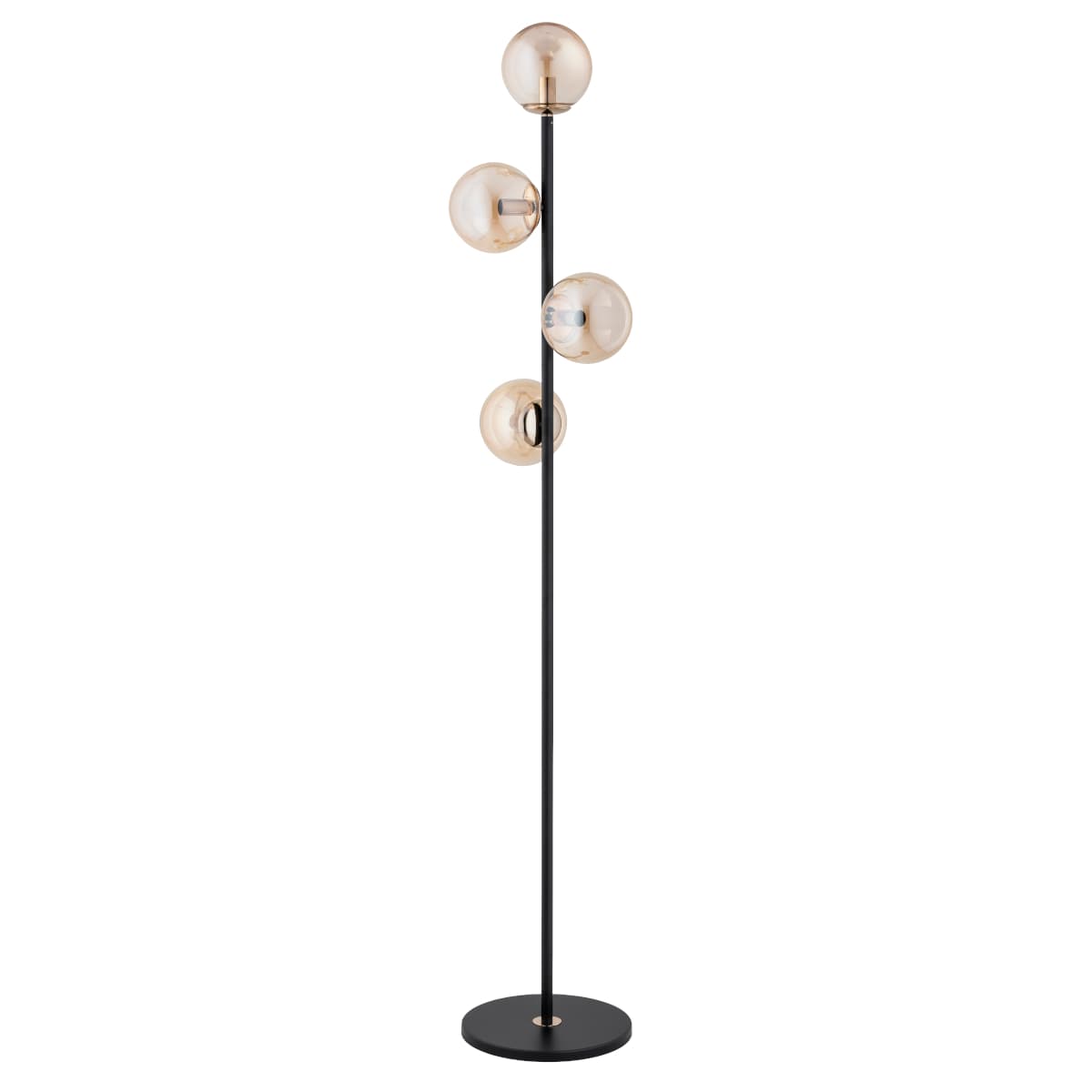 Lampa De Podea Alfa Malaga Neagra & Aurie 4xE14
