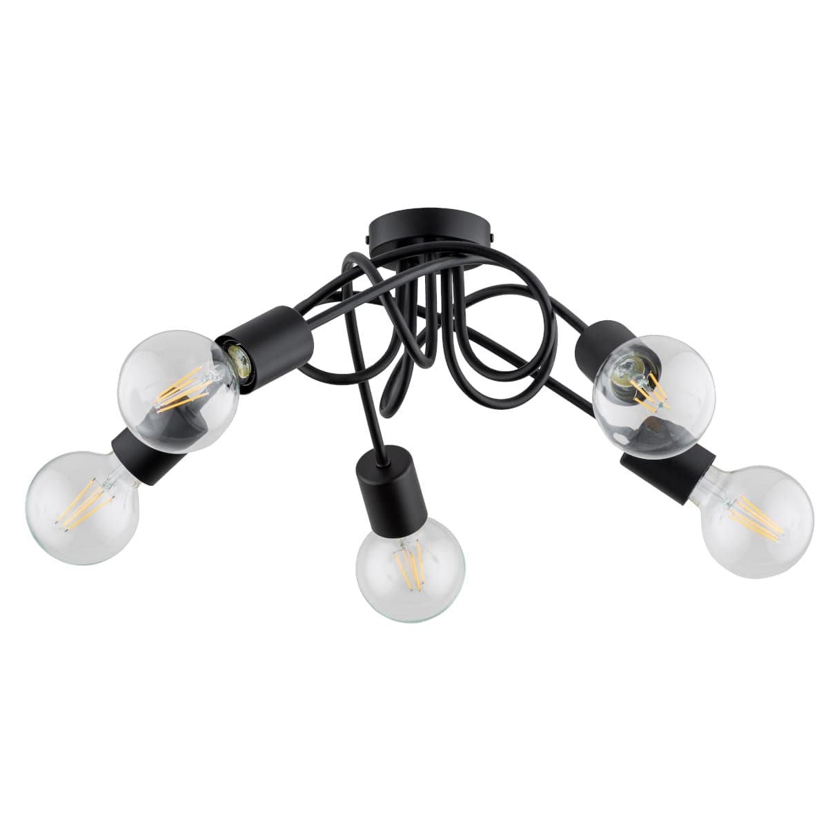 Lustra Alfa Inter Neagra 5xE27
