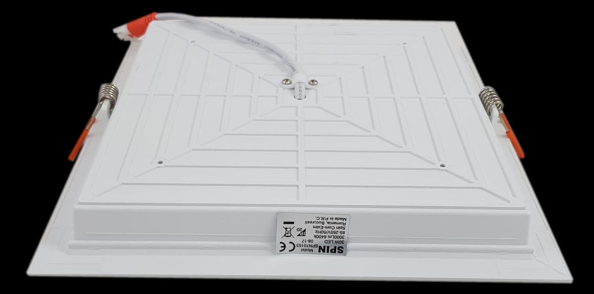 Spot Led Slim incastrat 225X225mm, 30W=200W, 6400K, lumina rece