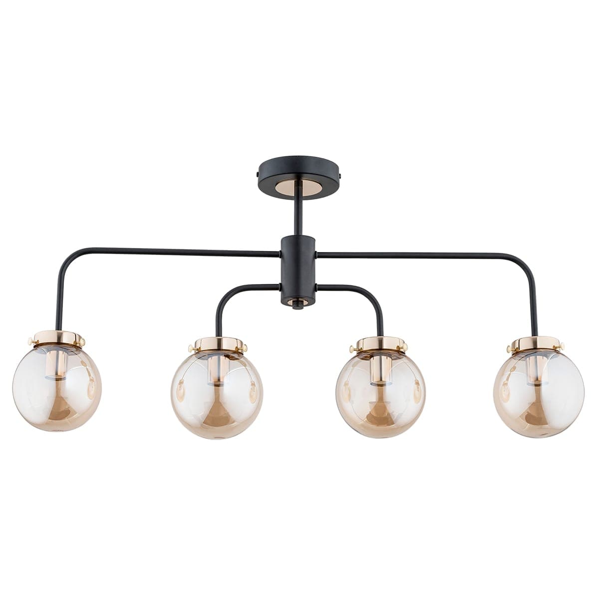Lustra Alfa Linio Neagra 4xE14