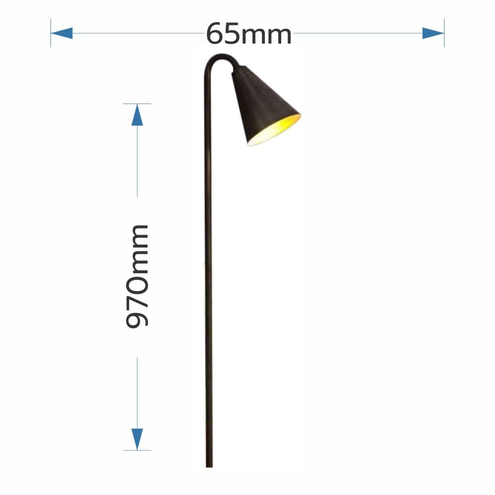 Stalp LED de gradina negru, 164x164x1100mm
