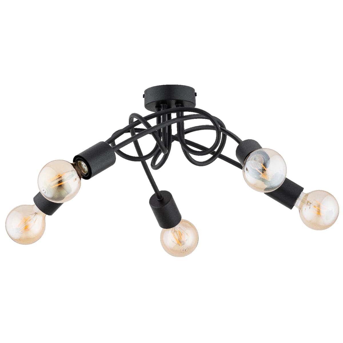Lustra Alfa Disel Neagra 5xE27