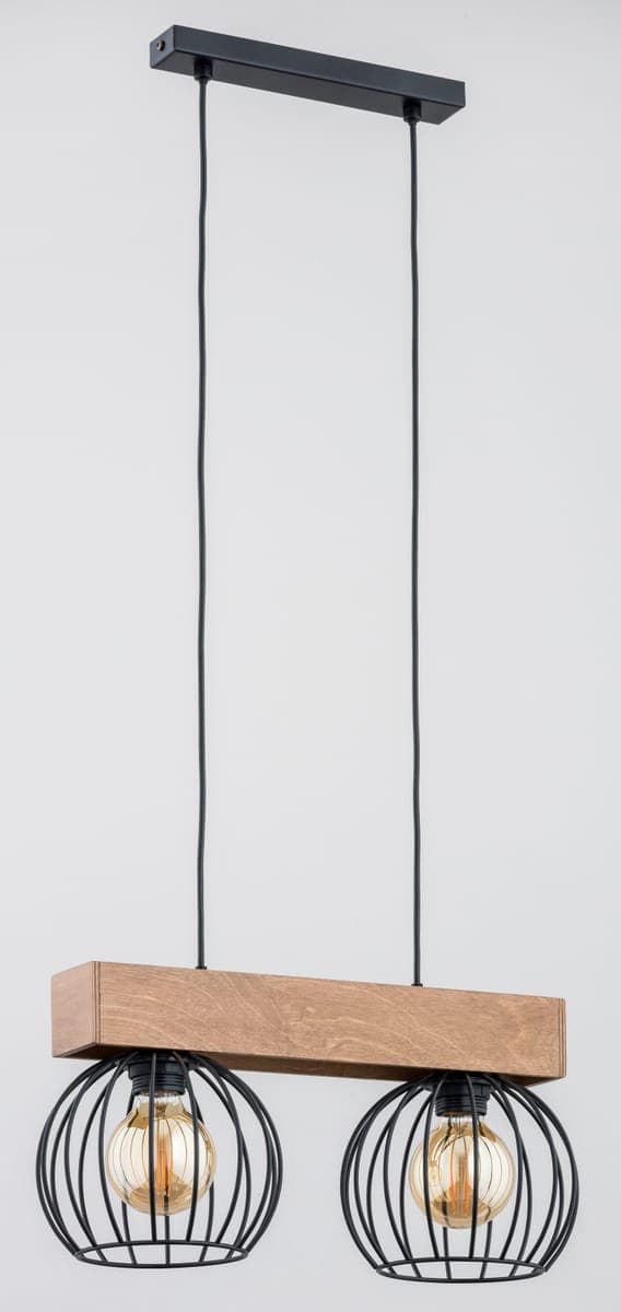 Lustra Pendul Alfa Arizan Slim Lemn 2xE27