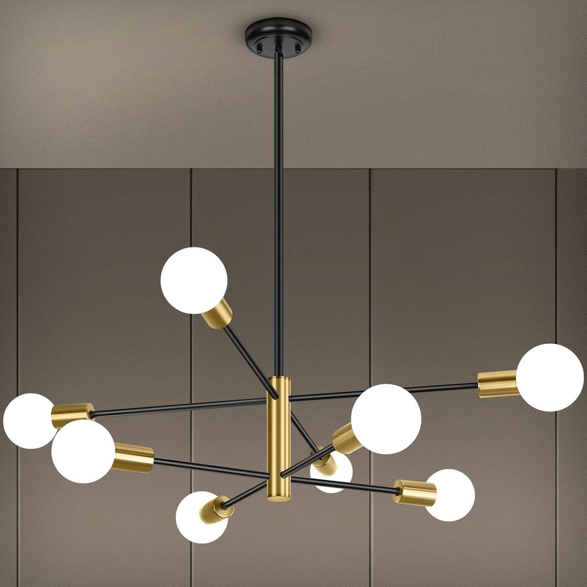 Lustra cu bec led 6xE27 aurie 82x72cm