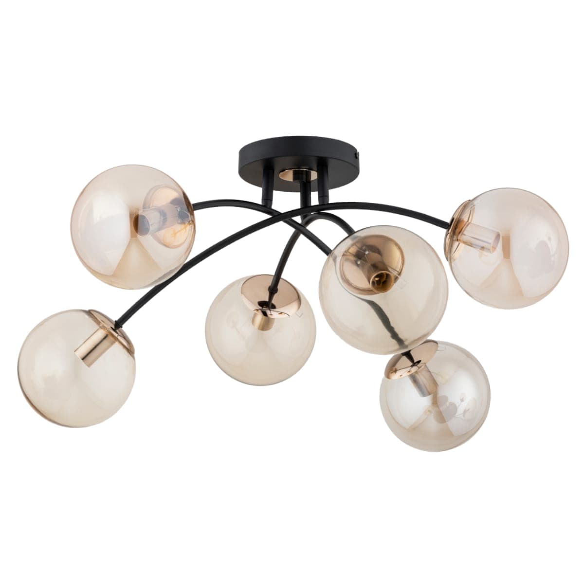 Lustra Alfa Blasko Neagra & Aurie 6xE14