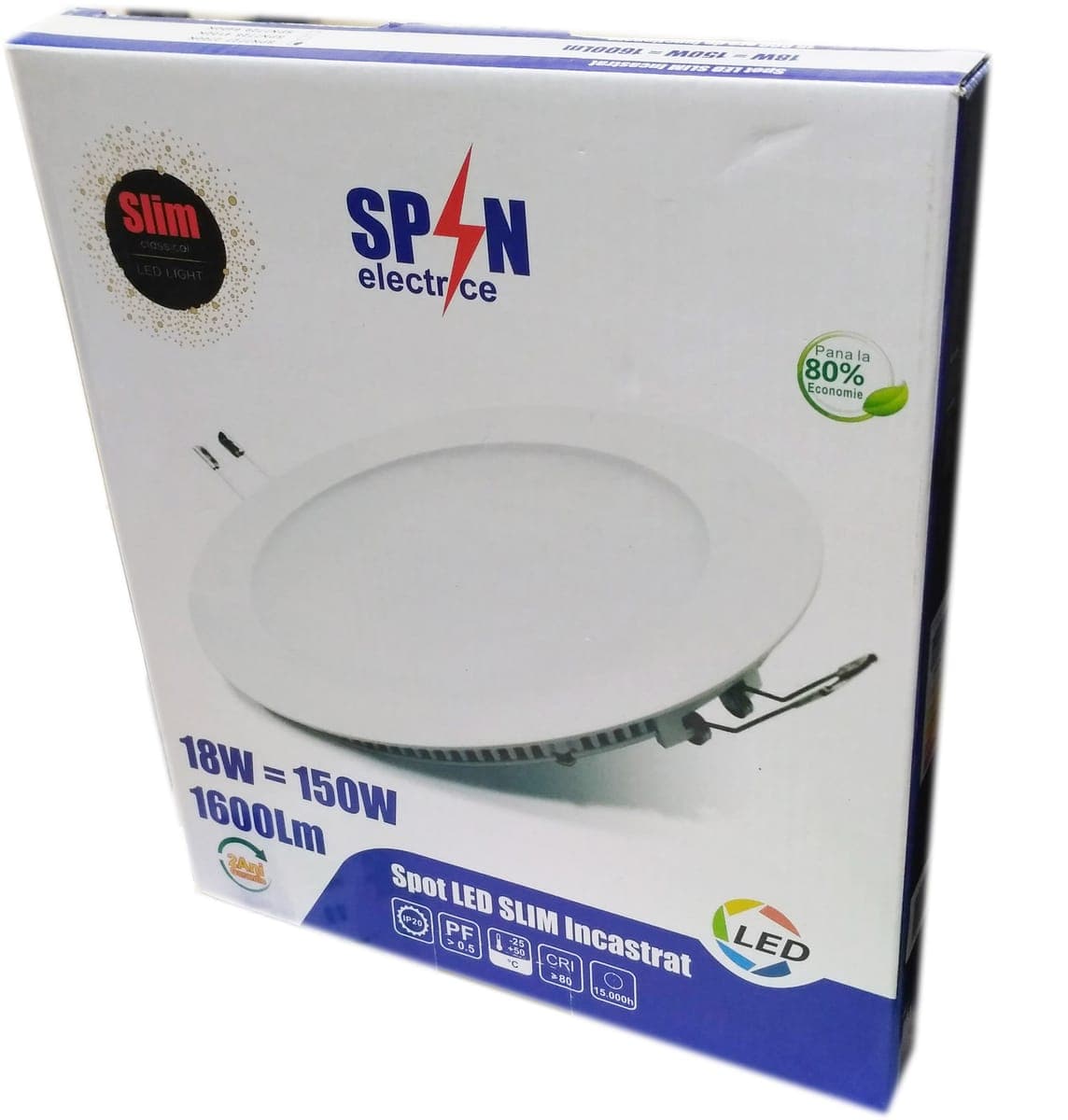 Spot Led Slim incastrat Ø223, 18W=150W, 4100K, lumina neutra