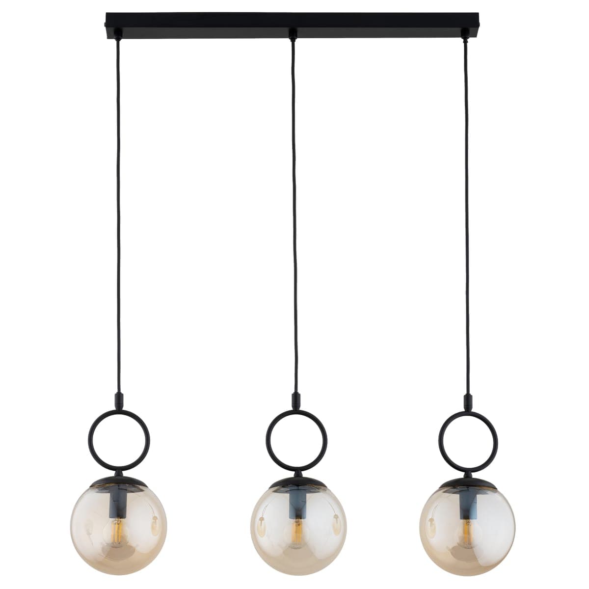 Lustra Pendul Alfa Sitro Neagra & Aurie 3xE14