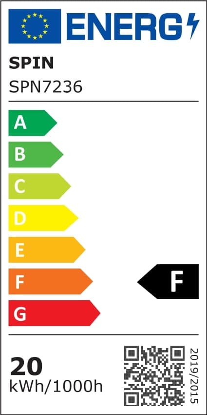 Corp Led Fida aluminiu, 20W=40W, 6400K, lumina rece