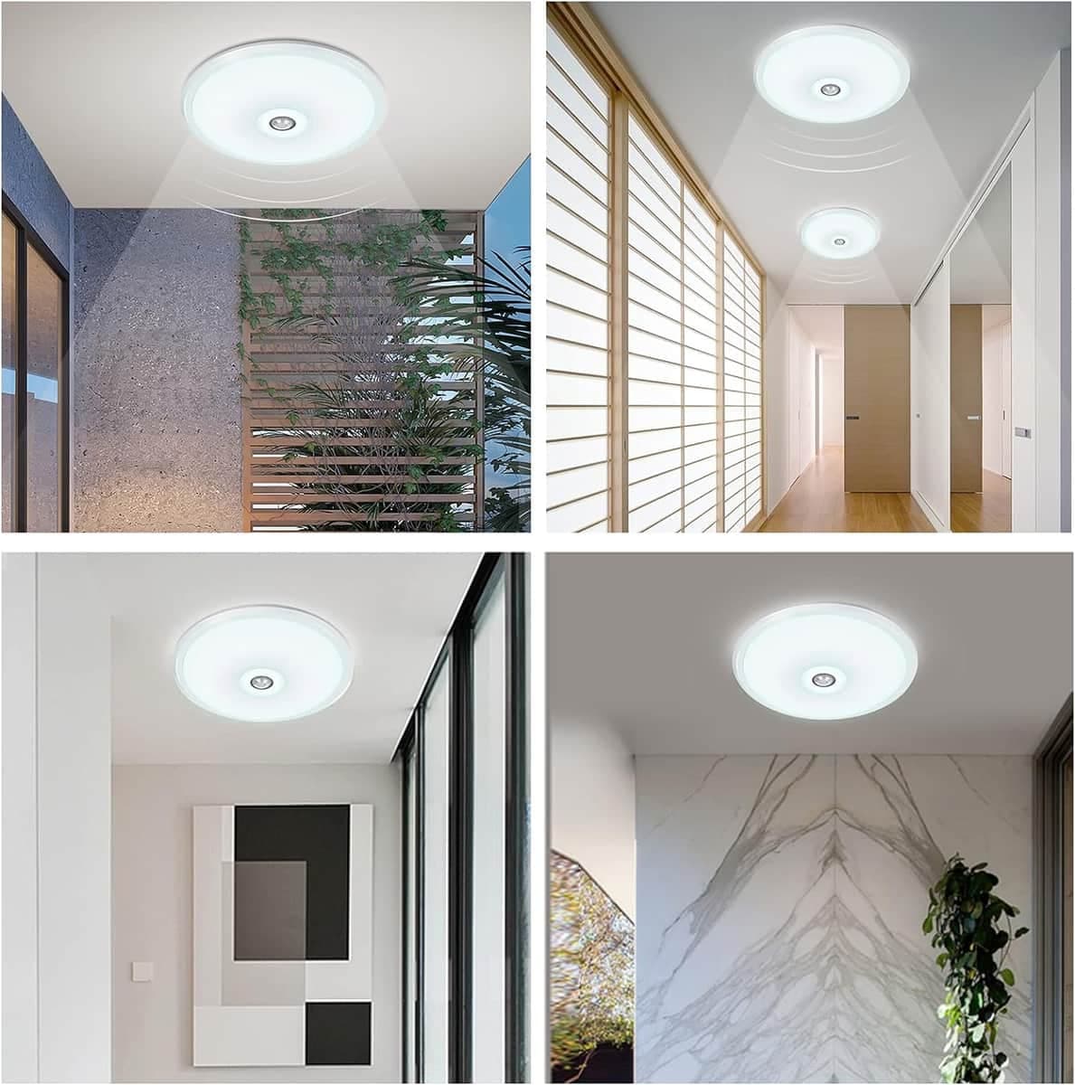 Plafoniera LED cu senzor de miscare reglabil, 18W=115W, 290x95mm, 6500K, lumina rece