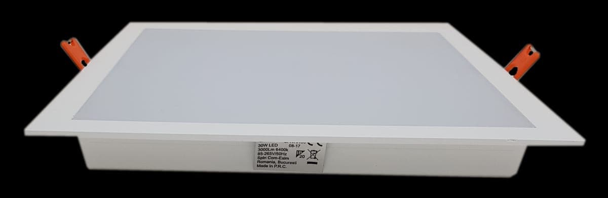 Spot Led Slim incastrat 225X225mm, 30W=200W, 6400K, lumina rece