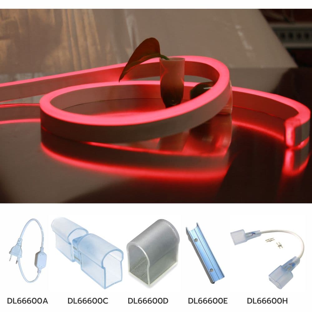 Neon Flex Rosu 10W/M SMD2835 8x16mm/220V
