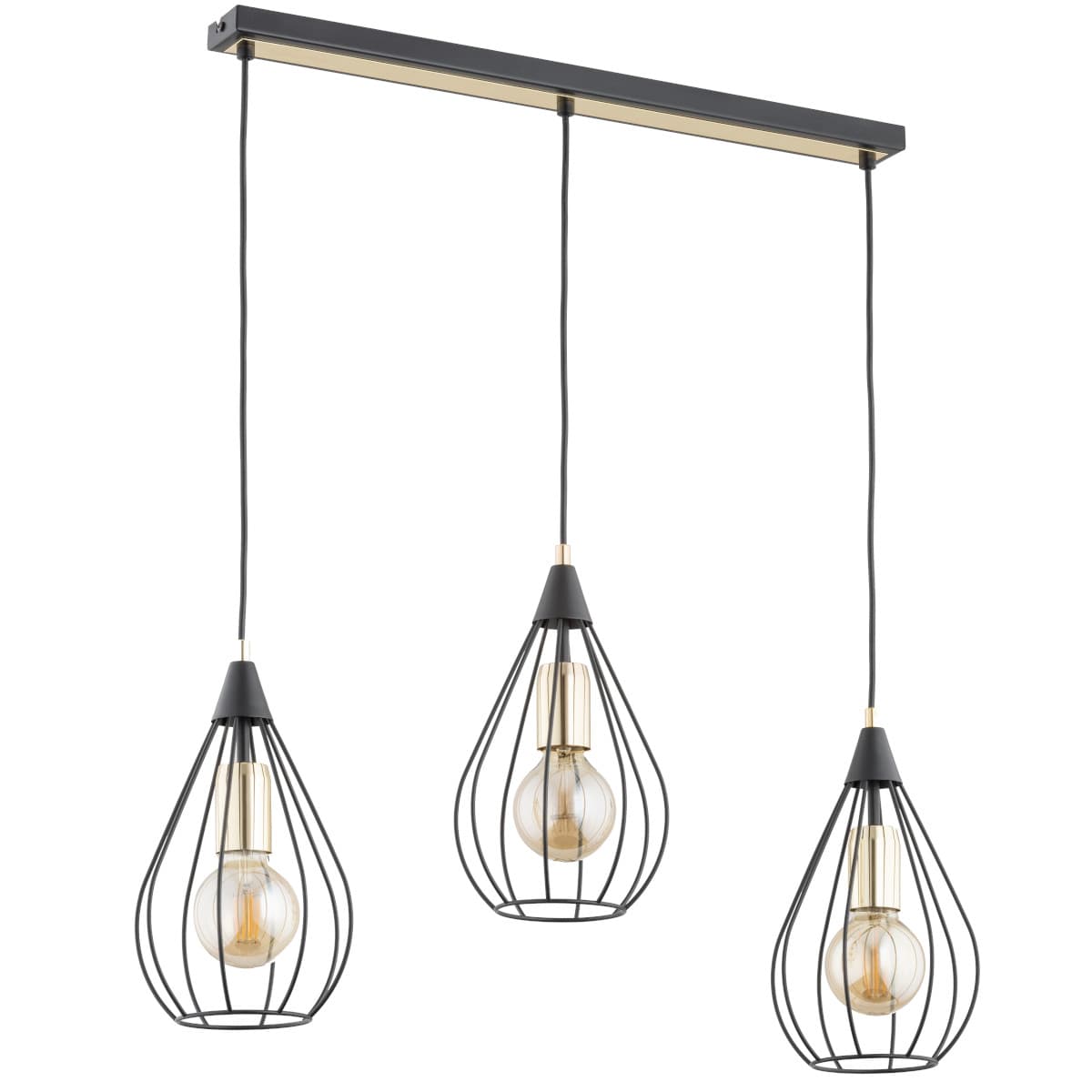 Lustra Pendul Alfa Managos Neagra 3xE27