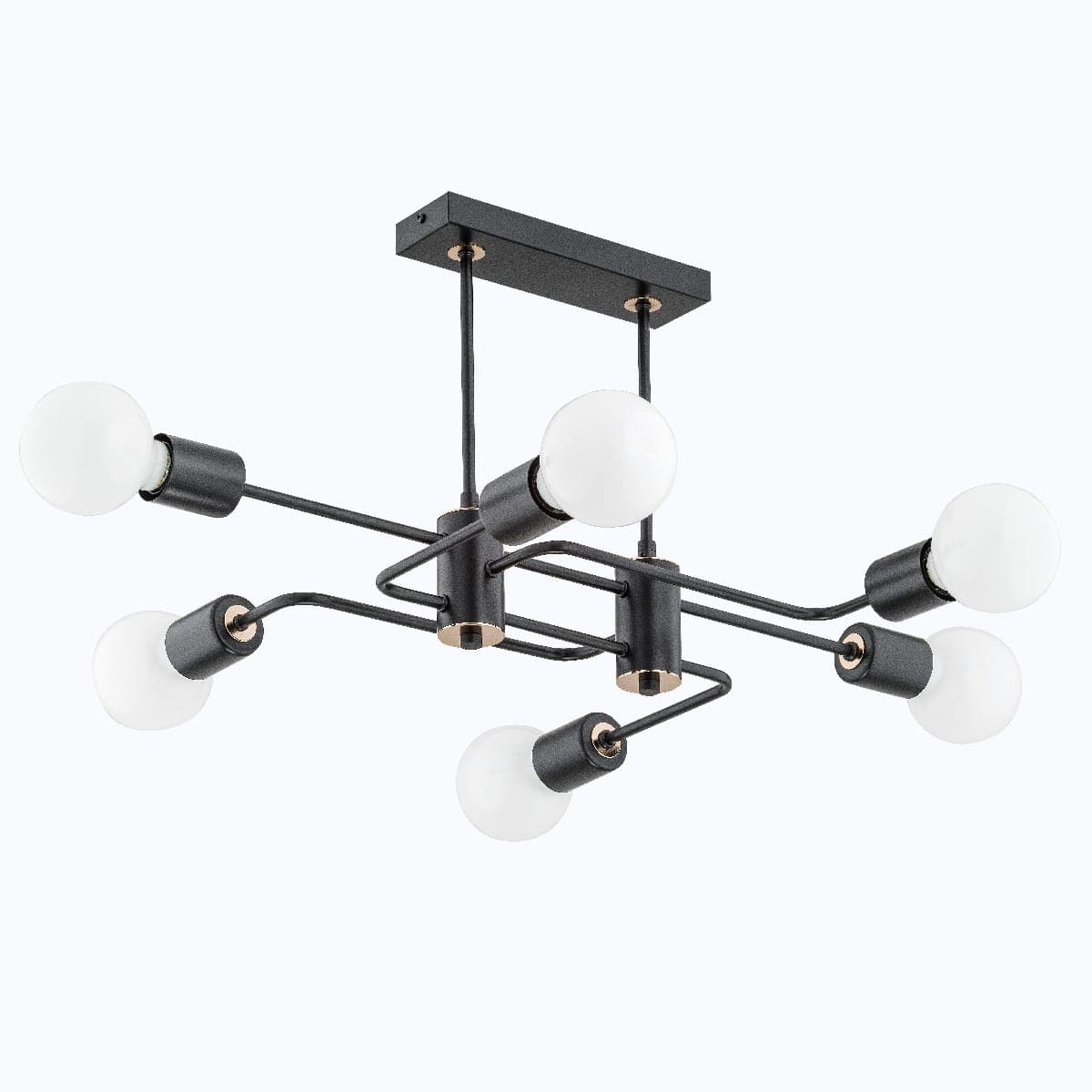 Lustra Alfa Seba Neagra 6xE27
