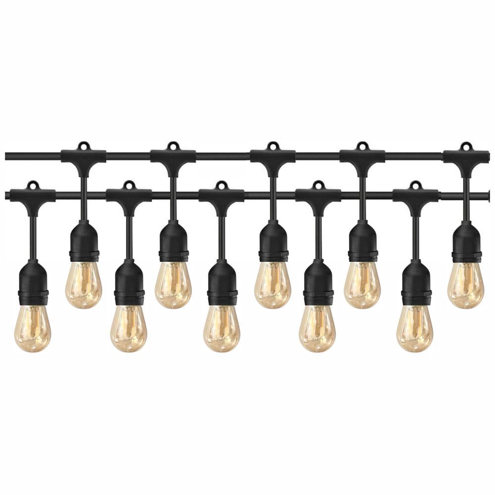 Pachet ghirlanda cu pendule 20m, E27, IP65 cu 20 becuri LED 1W Filament Amber