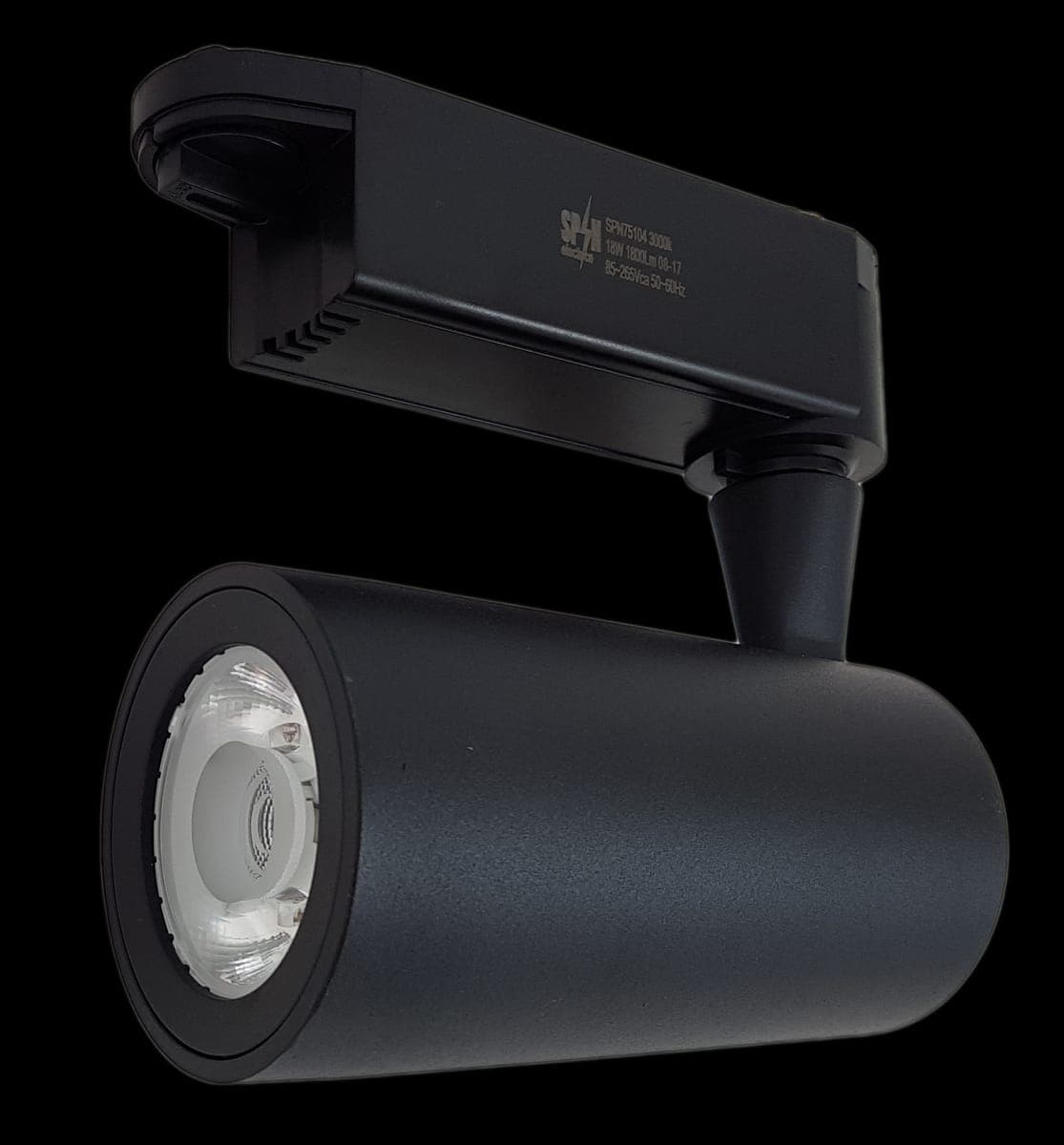 Spot Negru Pe Sina 18W=180W, 4000K, lumina neutra