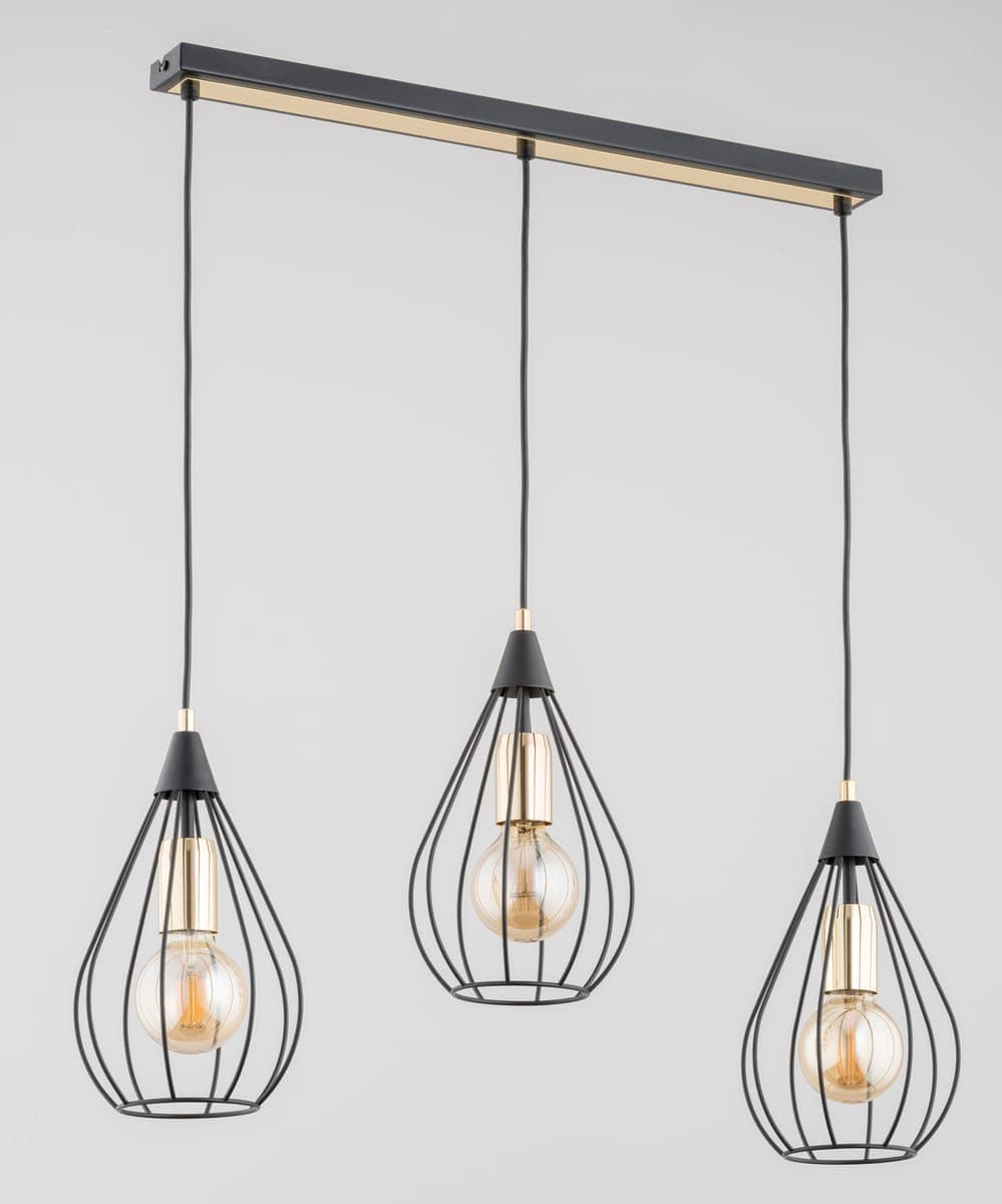 Lustra Pendul Alfa Managos Neagra 3xE27