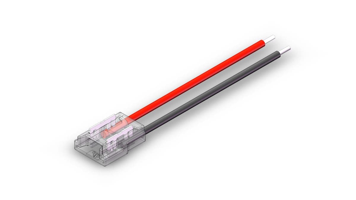 CONECTOR ALIMENTARE PT BANDA LED IP20 12V/24V PCB 10MM PIN 6.7mm 16CM