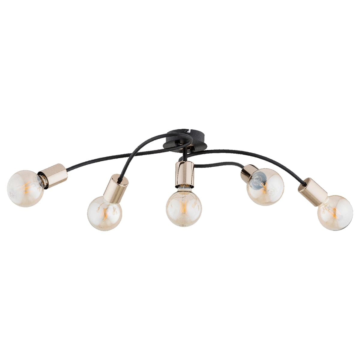 Lustra Alfa Gerso Neagra & Aurie 5xE27