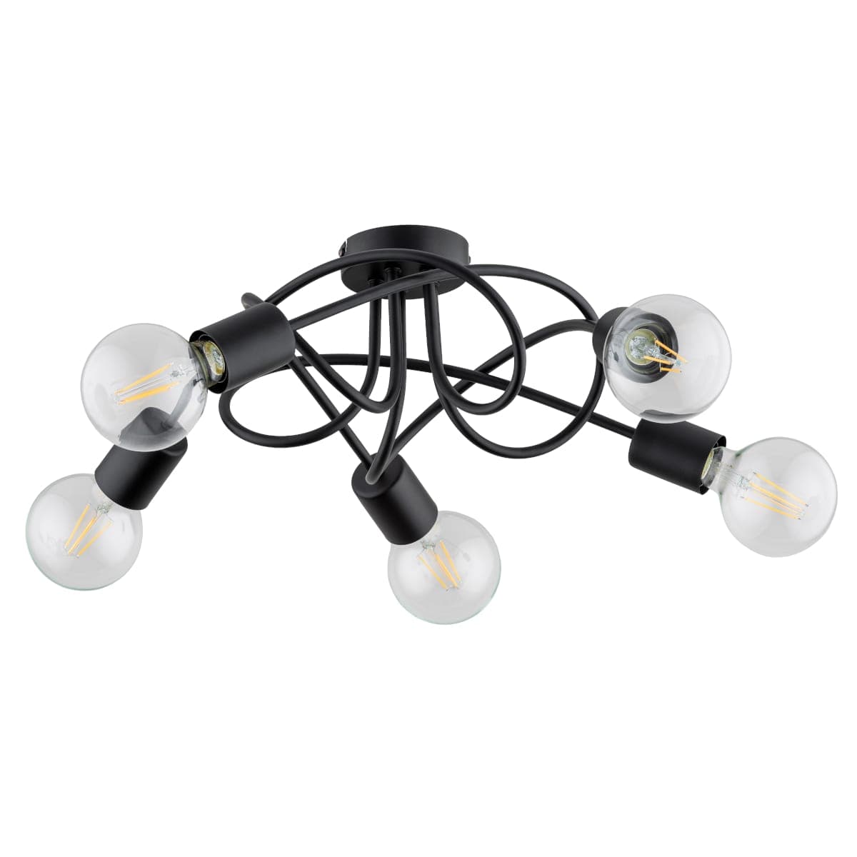 Lustra Alfa Boston Neagra 5xE27