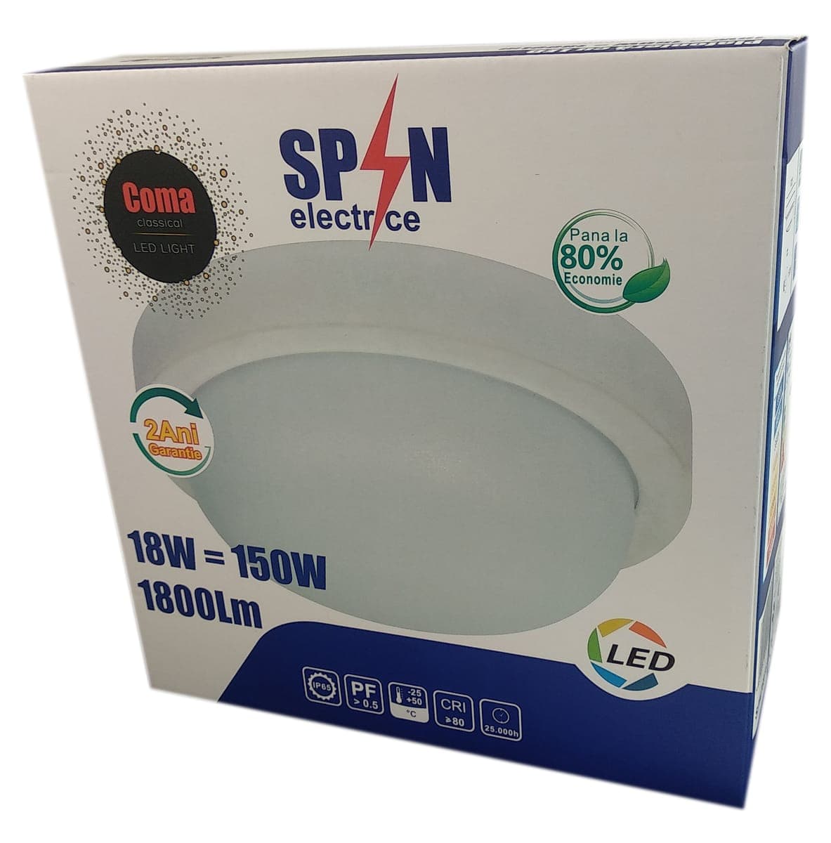 Aplica LED de exterior Rotunda  fi235, 18W=150W, 4000K, lumina neutra, cu protectie IP65
