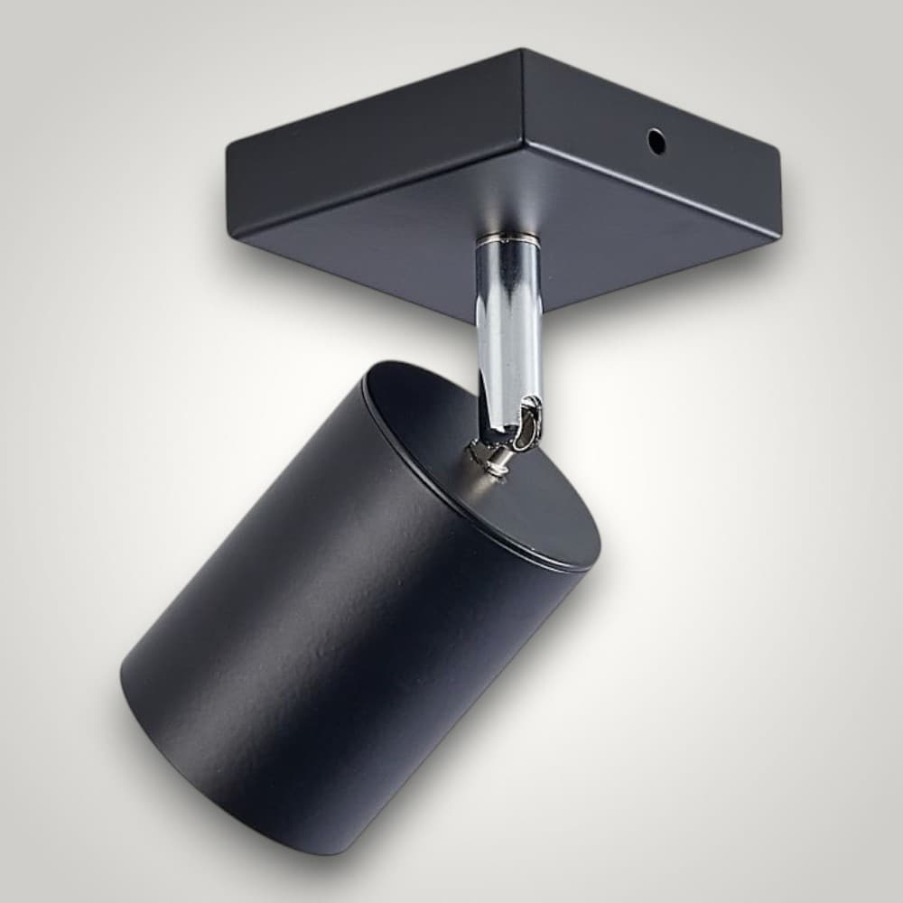 Spot Negru Reglabil 1xGU10 80mm