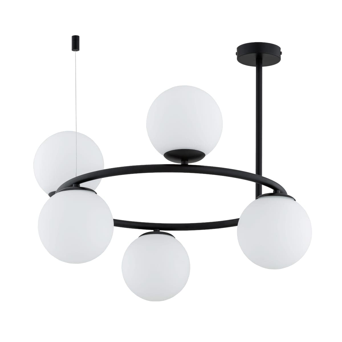 Lustra Alfa Ringo A-5 Neagra & Alba 5xE14