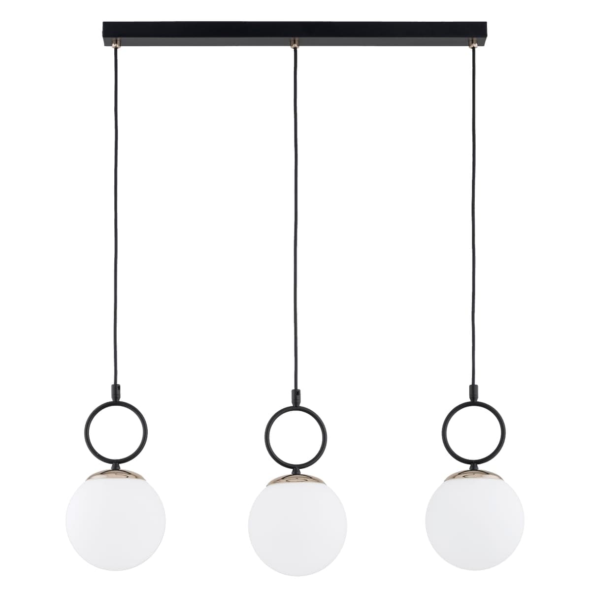 Lustra Pendul Alfa Lister Neagra & Alba 3xE14