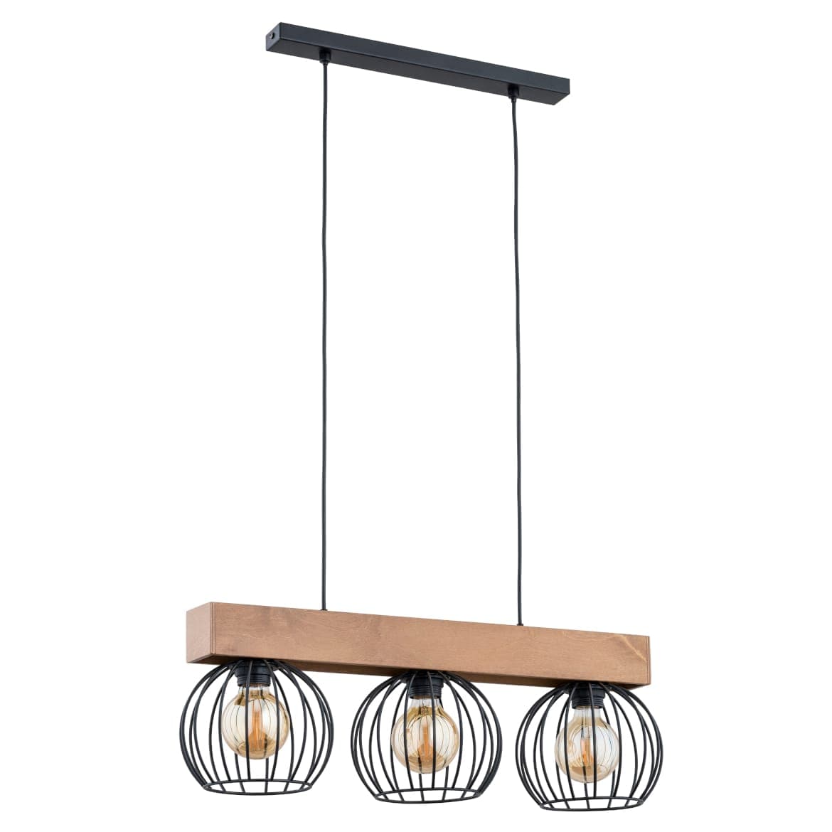 Lustra Pendul Alfa Arizan Slim Lemn 3xE27