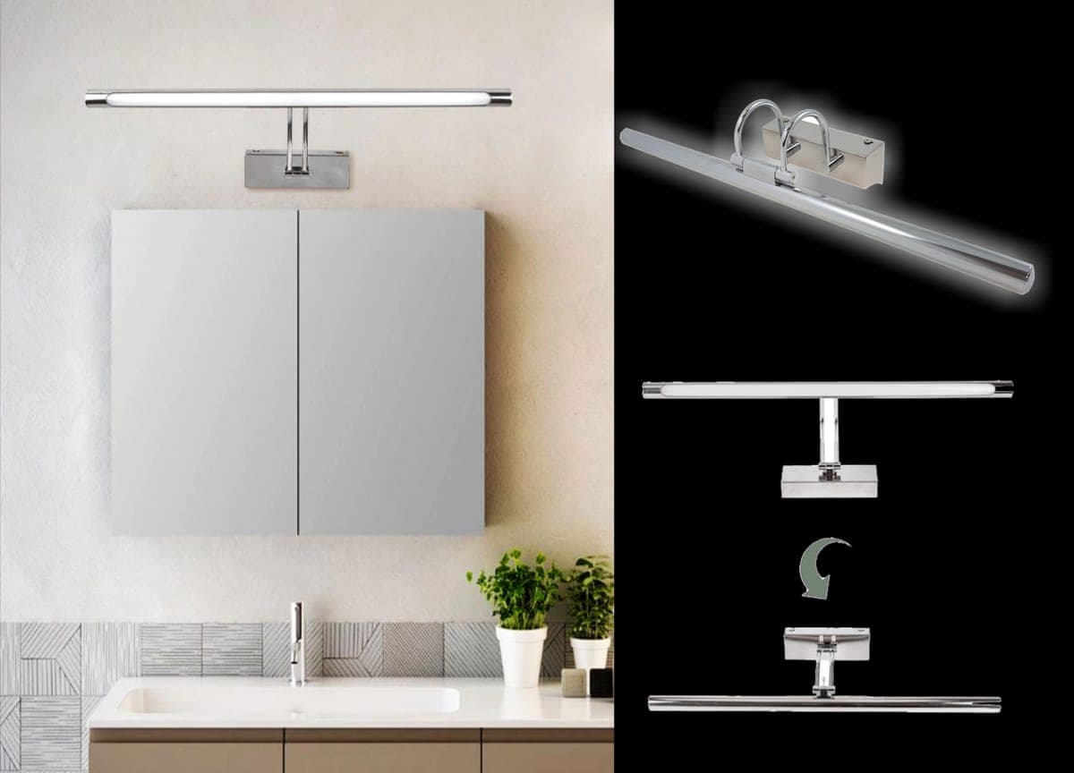 Corp LED baie reglabil, 12W, 6500K, lumina rece, cu protectie IP44, 520mm