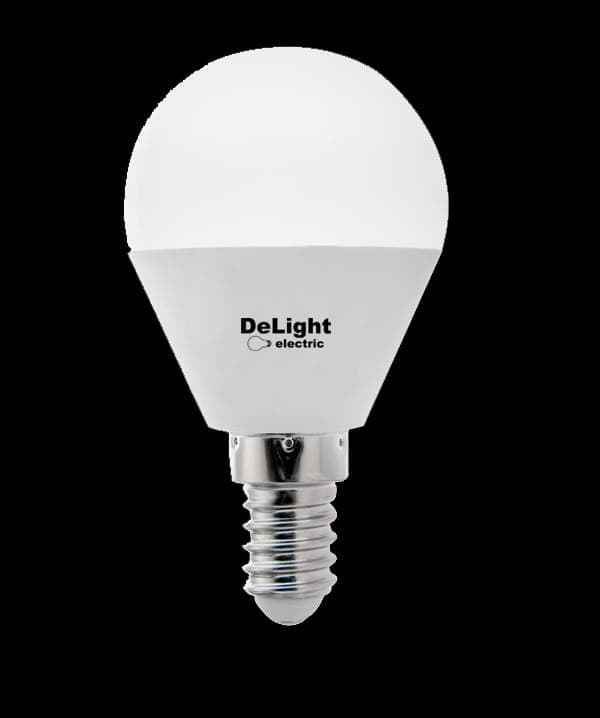 Bec Led Sferic E14, model G45, 6W=50W, lumina rece