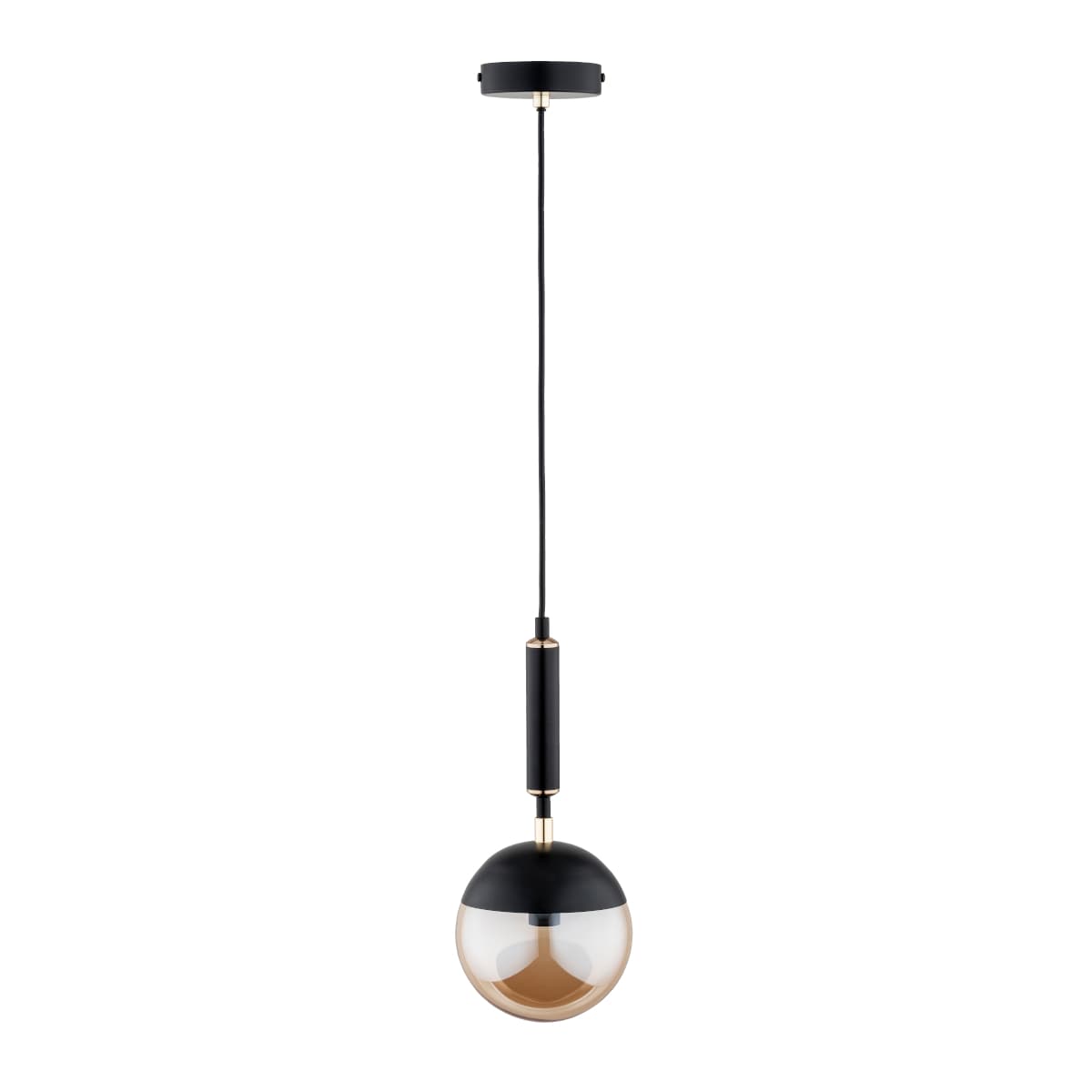 Lustra Pendul Alfa Marakas Neagra & Aurie 1xE14